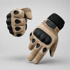 Dominance Biker Gloves Full Finger – Brown
