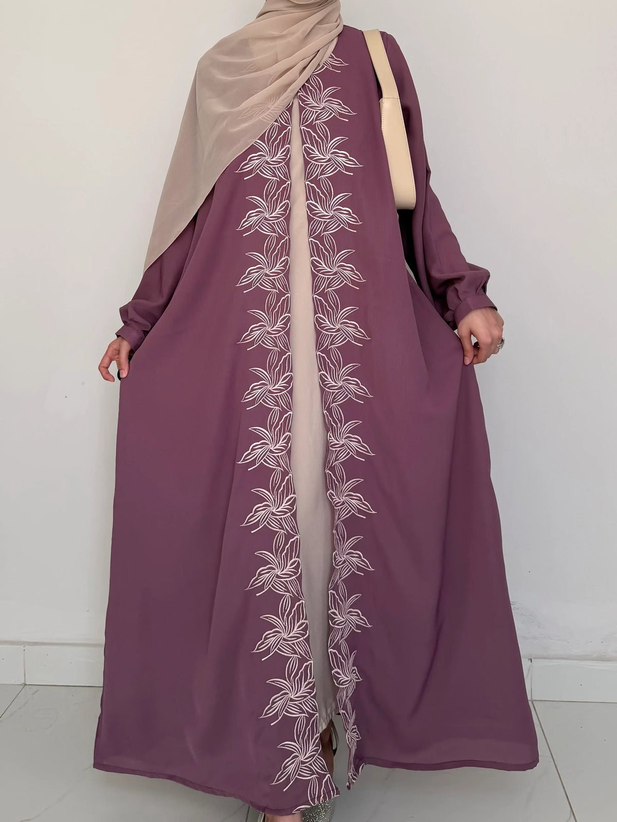 Rosalle - Front Embroidered Abaya
