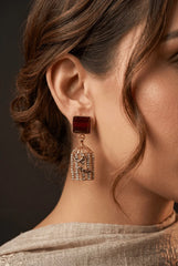 Birds Style Turkish Gemstone Jhumka Style Earrings